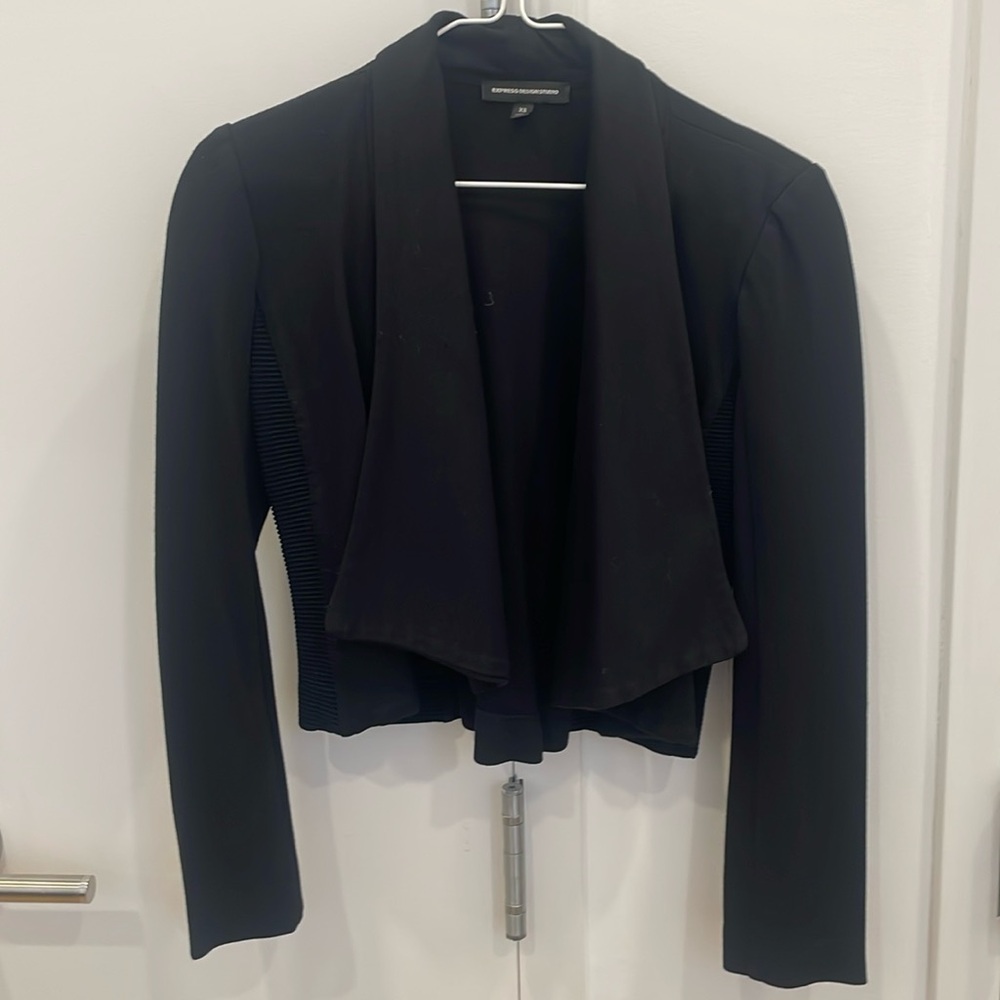 Express black crop jacket size XS